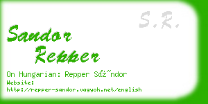 sandor repper business card
